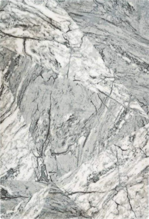 Marble 700 Silver Super Soft High Quality Fluffy Rug, full view