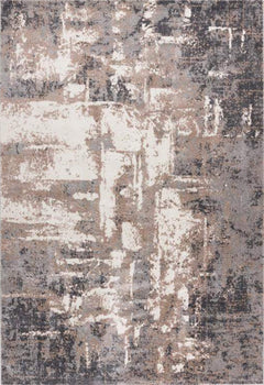 Trendy 401 Beige Silver Contemporary Rug