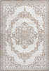 Aleyna 607 Turkish Beige Rug With Medallion, full view