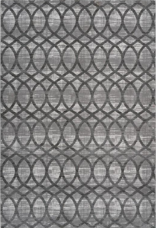 Aleyna 609 Silver Grey Diamond Rug, full view