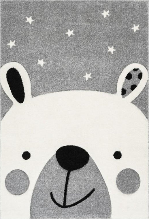 Amigo 323 Silver Bear Kids Rug, full view