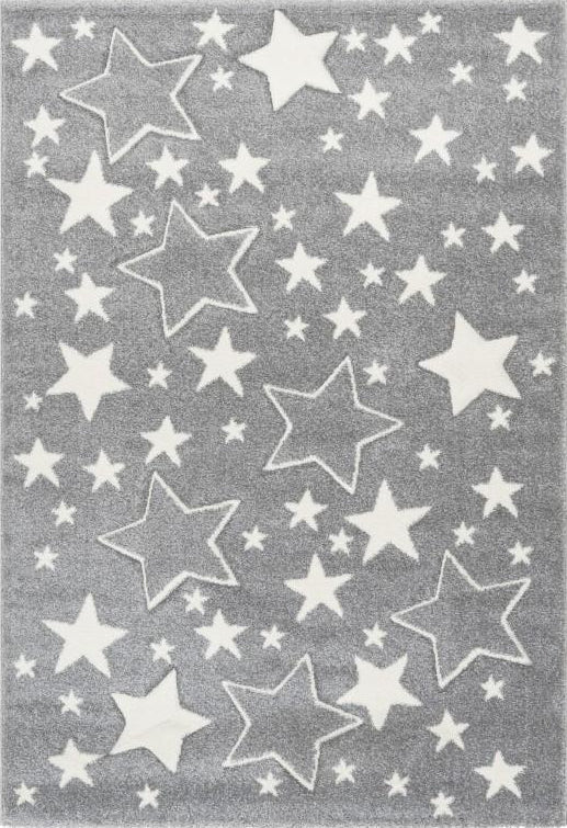 Amigo 329 Silver Stars Kids Rug, full view