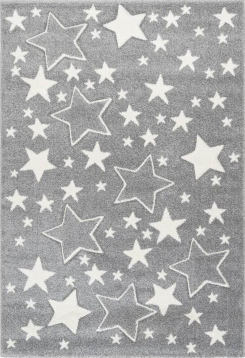 Amigo 329 Silver Stars Kids Rug, full view