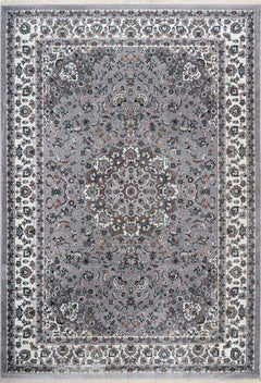 Classic 700 Silver Traditional Design Rug with Centre Medallion