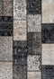 Cocoon 990 Silver and Black Modern Checkered Rug, full view