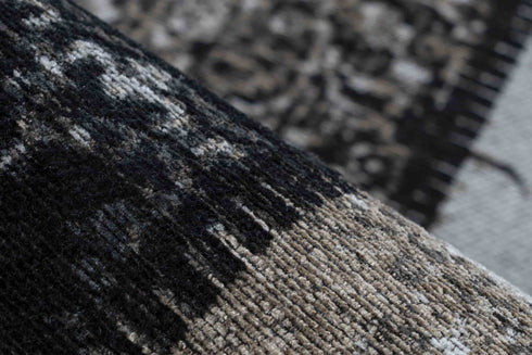 Cocoon 990 Silver and Black Modern Checkered Rug - ADORE RUGS and FLOORING