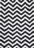 Grace 801 ivory-graphite Shaggy Zig Zag Rug, full view