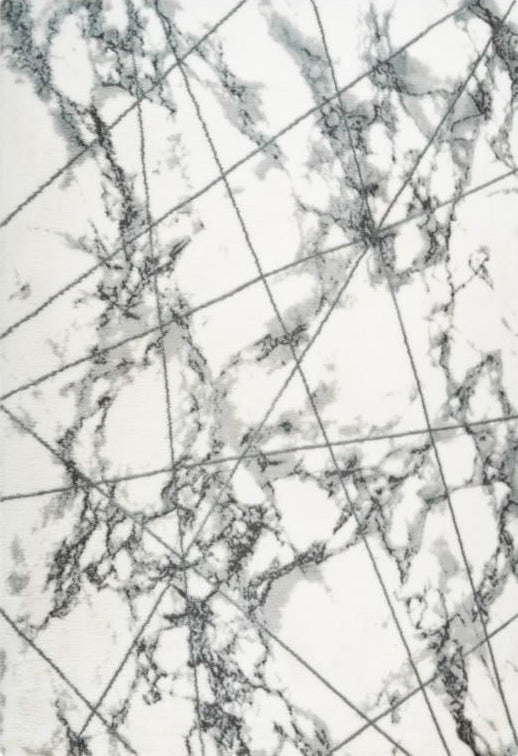 Marble 701 Silver Super Soft High Quality Fluffy Rug, full view