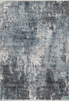 Medellin 400 Modern Abstract Silver-Blue Rug