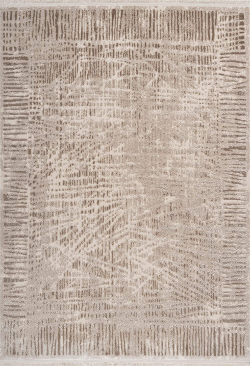 Noblesse 903 Luxury Beige Rug with Abstract design, full view