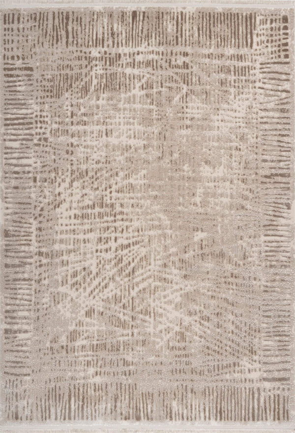 Noblesse 903 Luxury Beige Rug with Abstract design, full view
