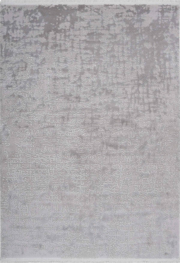 Pierre Cardin Vendome 904 Luxury Silver Rug with Abstract design, full view