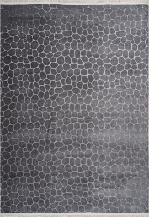 Peri 110 Graphite Dark Grey Machine Washable Rug, full view
