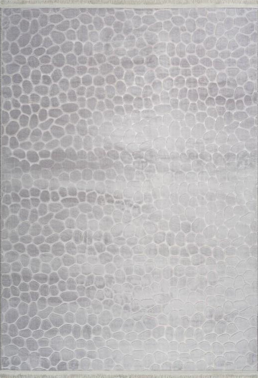 Peri 110 Light Grey Machine Washable Rug, full view