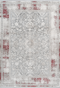 Pierre Cardin Opera 500 Silver-Pink High Quality Rug with Abstract Design, full view
