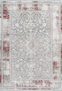 Pierre Cardin Opera 500 Silver-Pink High Quality Rug with Abstract Design, full view