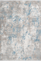 Pierre Cardin Opera 501 Silver-Blue High Quality Abstract Rug, full view