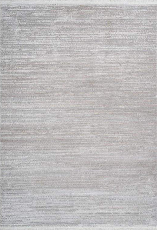 Pierre Cardin Triomphe 501 Silver Plain Rug with Lines, full view