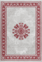 Pierre Cardin Villette 702 Luxury Red Rug with Floral Centre Medallion, full view
