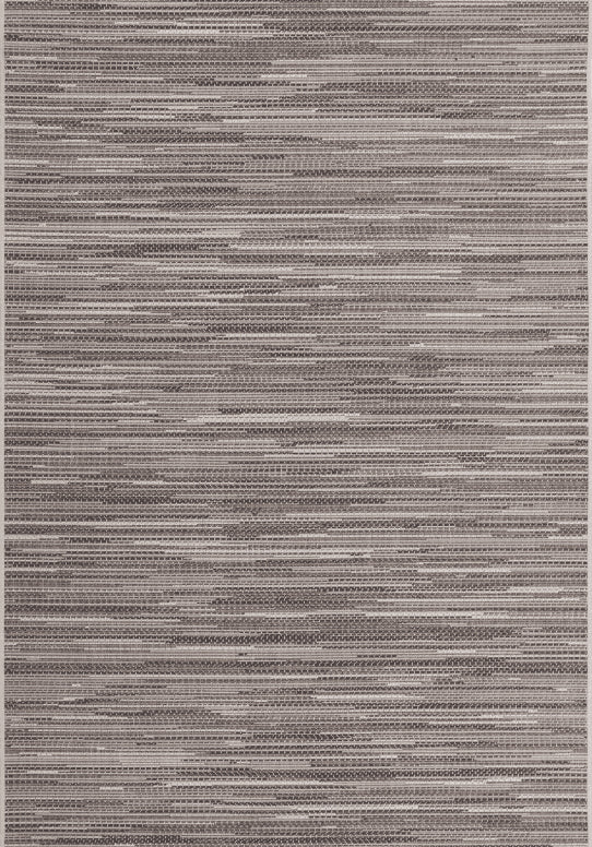 Sunset 600 Outdoor and Kitchen Beige Rug with Jagged Lines, full view