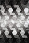 Swing 101 Modern Silver Rug with Geometric 3D Design, full view