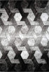Swing 101 Modern Silver Rug with Geometric 3D Design, full view