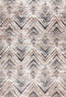Trendy 402 Beige Silver Modern Zig-Zag Rug, full view