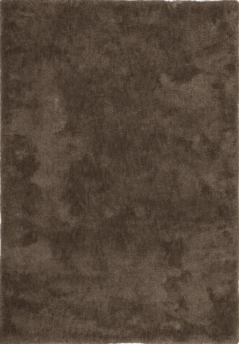 Velvet 500 Shaggy Plain Taupe Rug with Soft Touch, full view