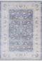 Vintage 700 Faded Grey Floral Rug with Border, full view