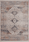 Vintage 703 Faded Multi-Colour Rug with Medallions, full view