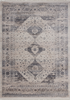 Vintage 703 Faded Silver Rug with Medallions, full view
