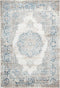 Pierre Cardin Paris 504 blue distressed transitional rug, full view