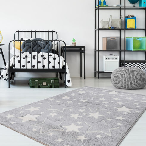 Amigo 329 Silver Stars Kids Rug - ADORE RUGS and FLOORING