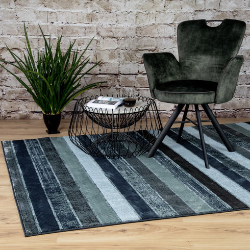 Green Striped Rug - ADORE RUGS and FLOORING