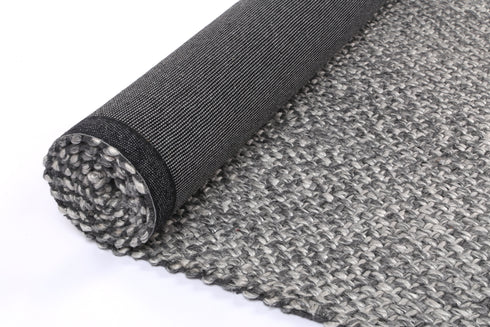 Zayna Chignon Charcoal Wool Blend Rug - ADORE RUGS and FLOORING