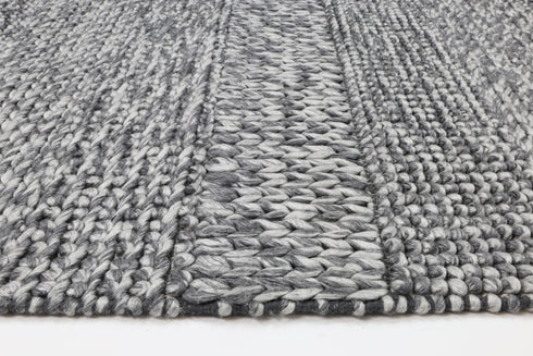 Zayna Grace Charcoal Wool Blend Rug - ADORE RUGS and FLOORING