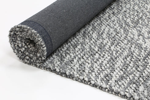 Zayna Loopy Charcoal Wool Blend Rug - ADORE RUGS and FLOORING