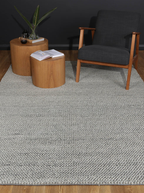Zayna Loopy Grey Wool Blend Rug - ADORE RUGS and FLOORING