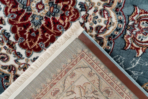 Hayat 301 Blue Traditional Blue Rug with Beige Border - Traditional Rug in Blue - ADORE RUGS and FLOORING