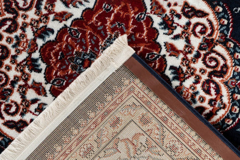 Hayat 301 Navy Traditional Rug with Medallion - Dark Blue Traditional Rug - ADORE RUGS and FLOORING