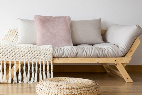 Heaven 800 Super Soft Powder Pink Cushion - ADORE RUGS and FLOORING