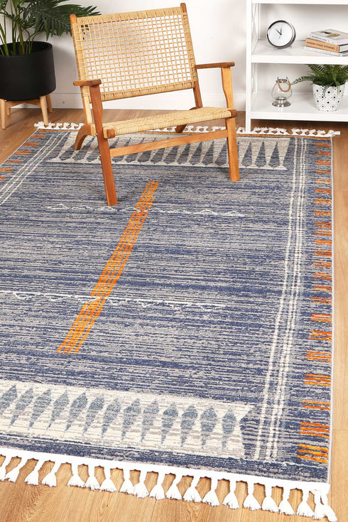 Machu Tribal Blue Rug - ADORE RUGS and FLOORING
