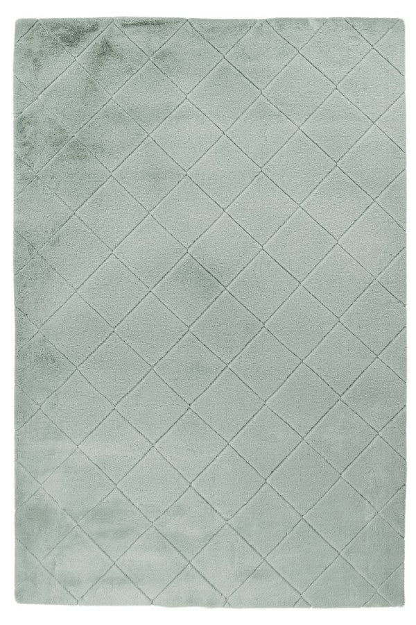 Impulse 600 Jade Very Soft Fluffy Diamond Rug - ADORE RUGS and FLOORING