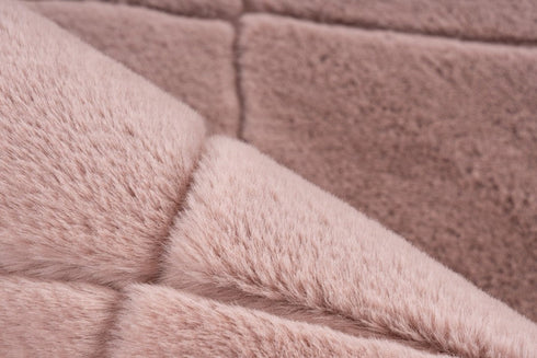 Impulse 600 Powder Pink Very Soft Fluffy Diamond Rug - ADORE RUGS and FLOORING