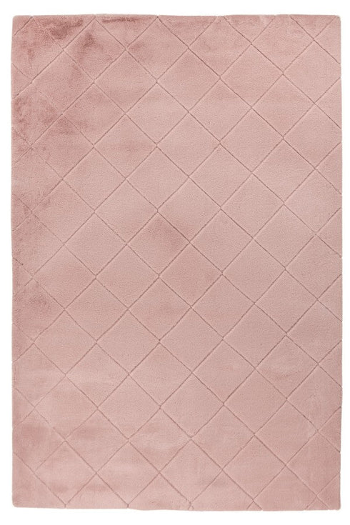 Impulse 600 Powder Pink Very Soft Fluffy Diamond Rug - ADORE RUGS and FLOORING