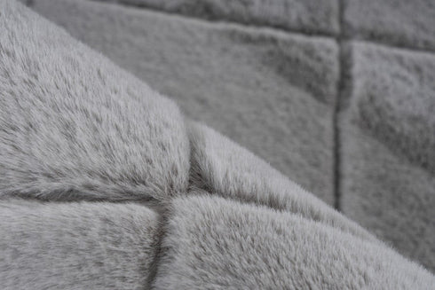 Impulse 600 Silver Very Soft Fluffy Diamond Rug - ADORE RUGS and FLOORING