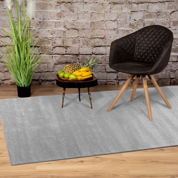 Lima 400 Modern Plain Grey Rug, second photo