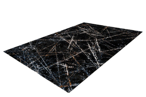 Blue Black Orange Rug - ADORE RUGS and FLOORING