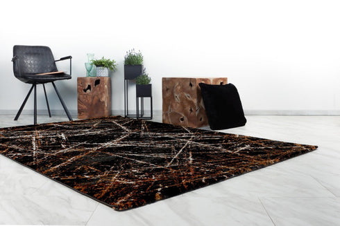 Black Orange Rug - ADORE RUGS and FLOORING