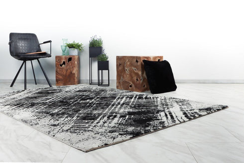 White Black Rug - ADORE RUGS and FLOORING